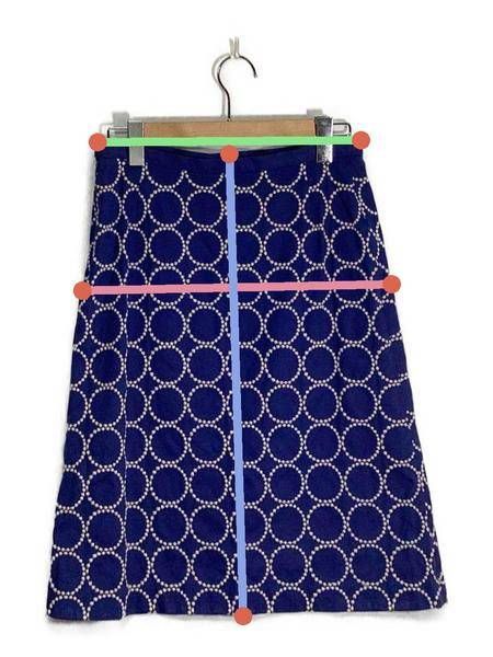 新品  ミナペルホネン  スカート  etude  38  ネイビー  刺繍