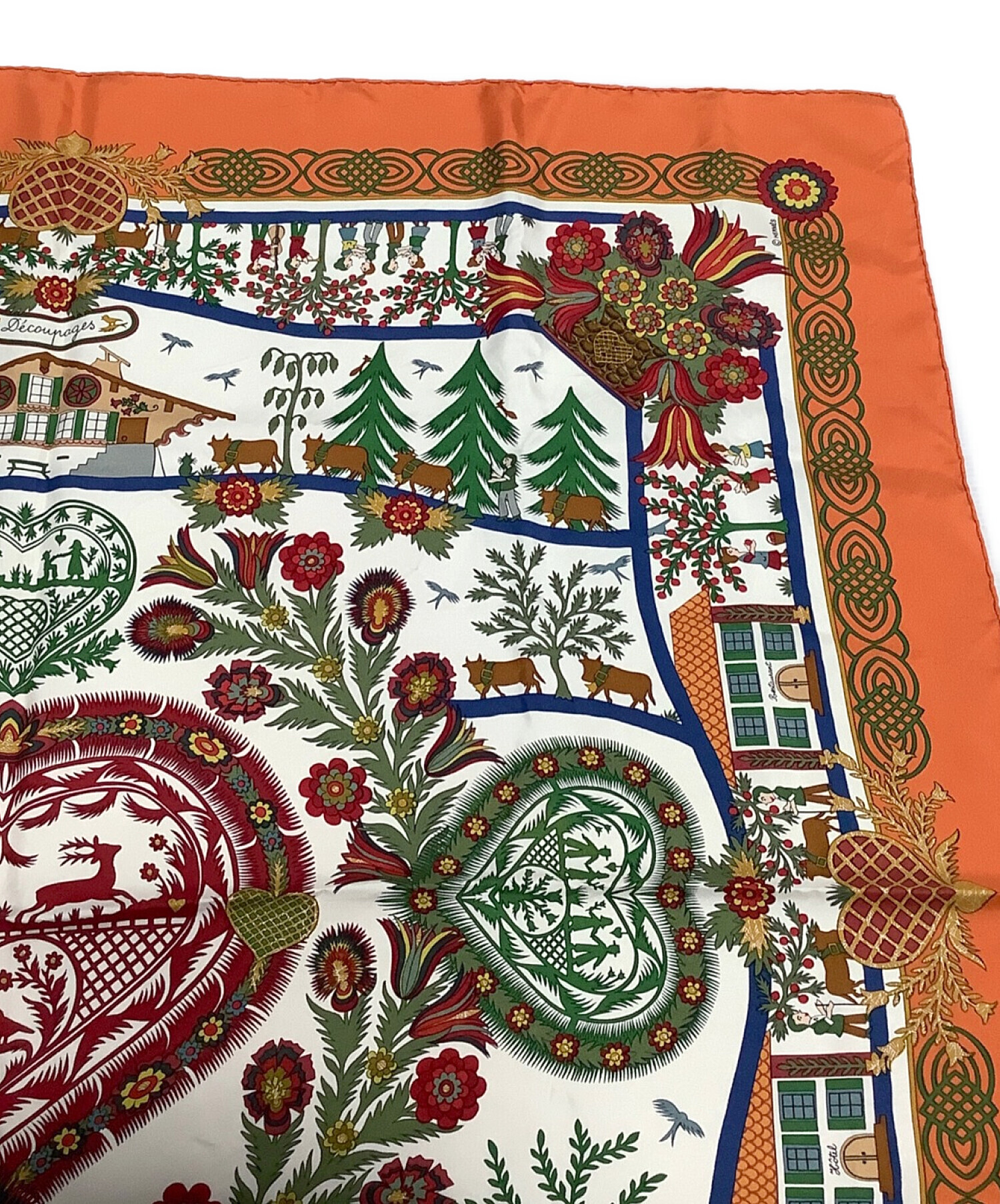 中古・古着通販】HERMES (エルメス) シルクスカーフ Decoupages 切り絵 