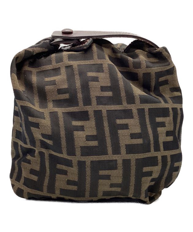 中古・古着通販】FENDI (フェンディ) ズッカコスメポーチ ブラウン 