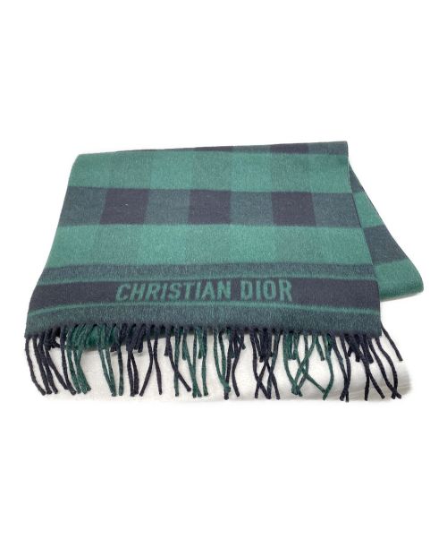 USED/]Christian Dior クリスチャン ディオール ストール チェック柄 ...