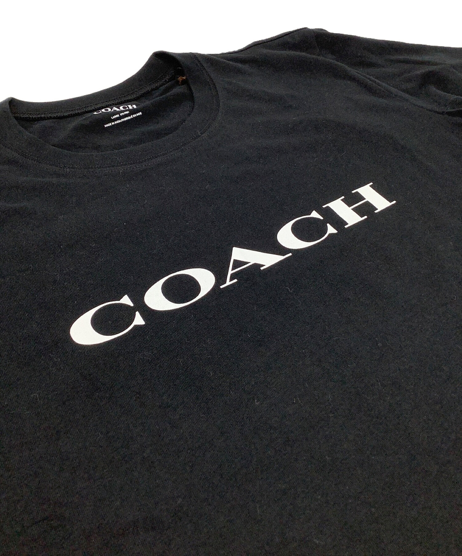 中古・古着通販】COACH (コーチ) 半袖Tシャツ ブラック サイズ:L 未