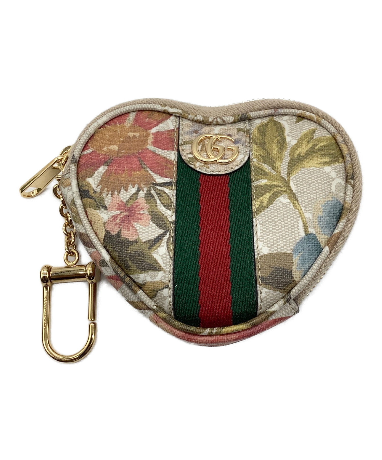 中古・古着通販】GUCCI (グッチ) フローラ ハートシェイプ キーケース 