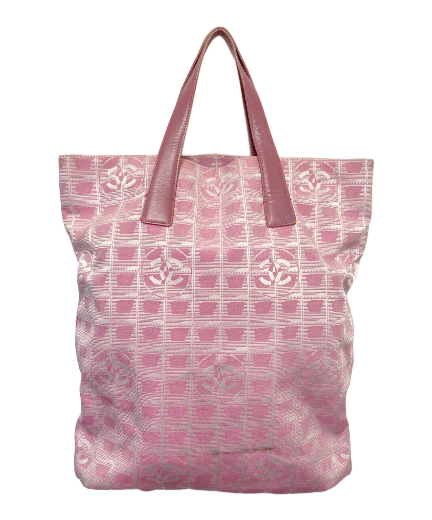 CHANELシャネルニュートラベルライントートバッグピンク