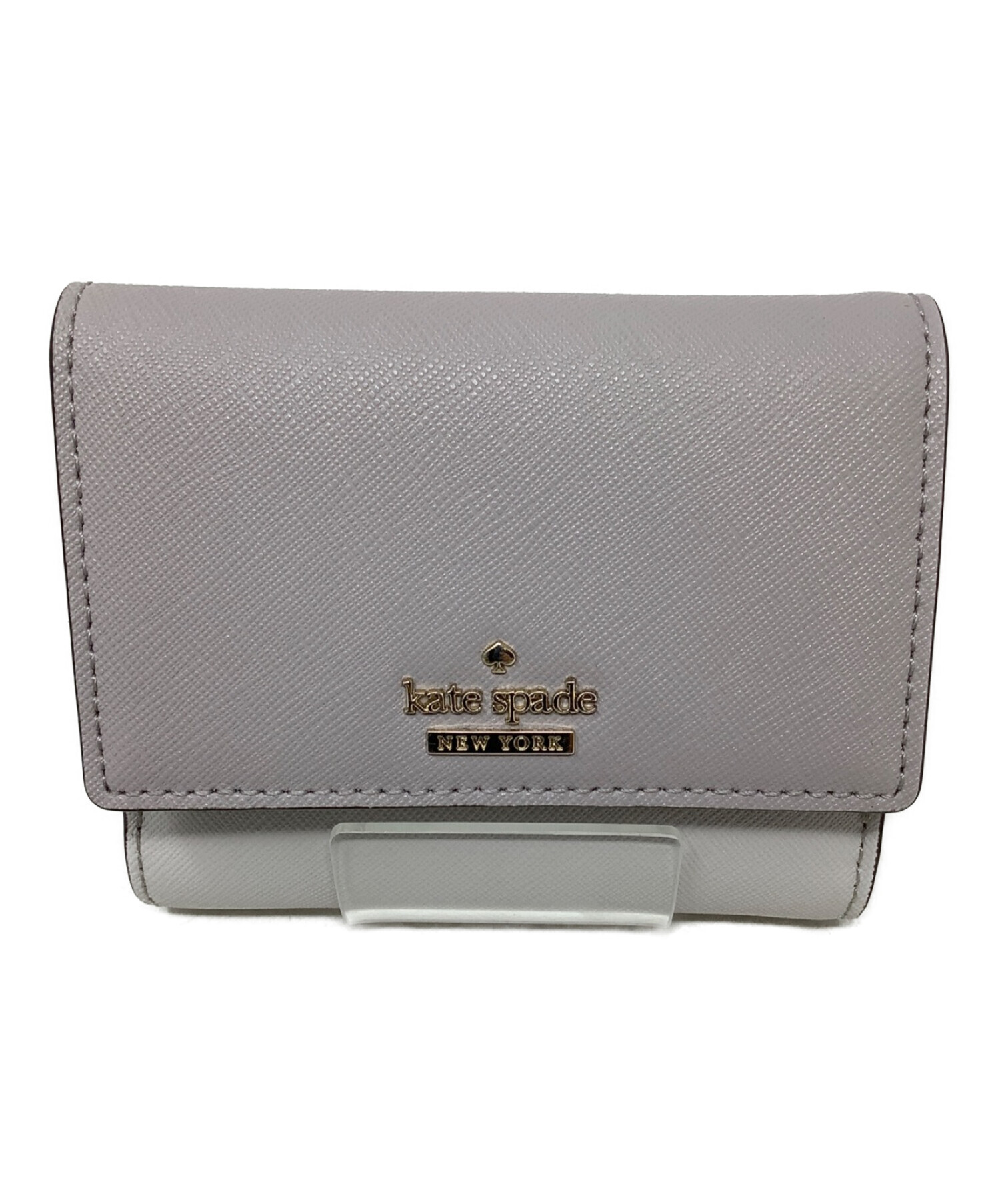 【新品・未使用】ケイトスペード 二つ折り 財布 ホワイト×グレー