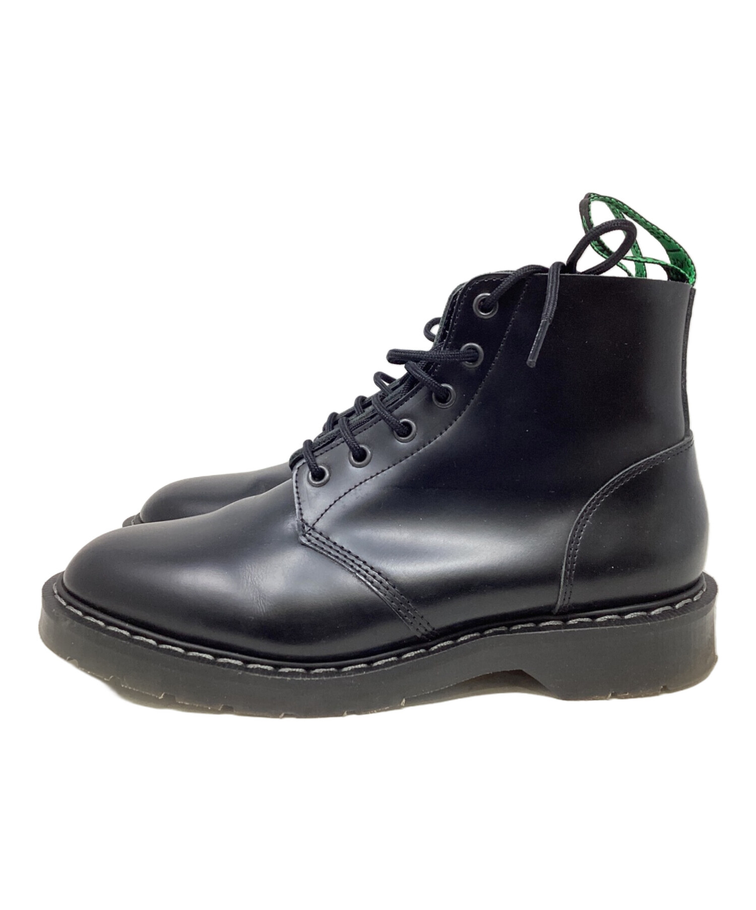 SOLOVAIR ソロヴェアー 6 EYE DERBY BOOTS UK10 黒 SOLOVAIR ソロヴェアー 6 EYE DERBY BOOTS UK10 黒