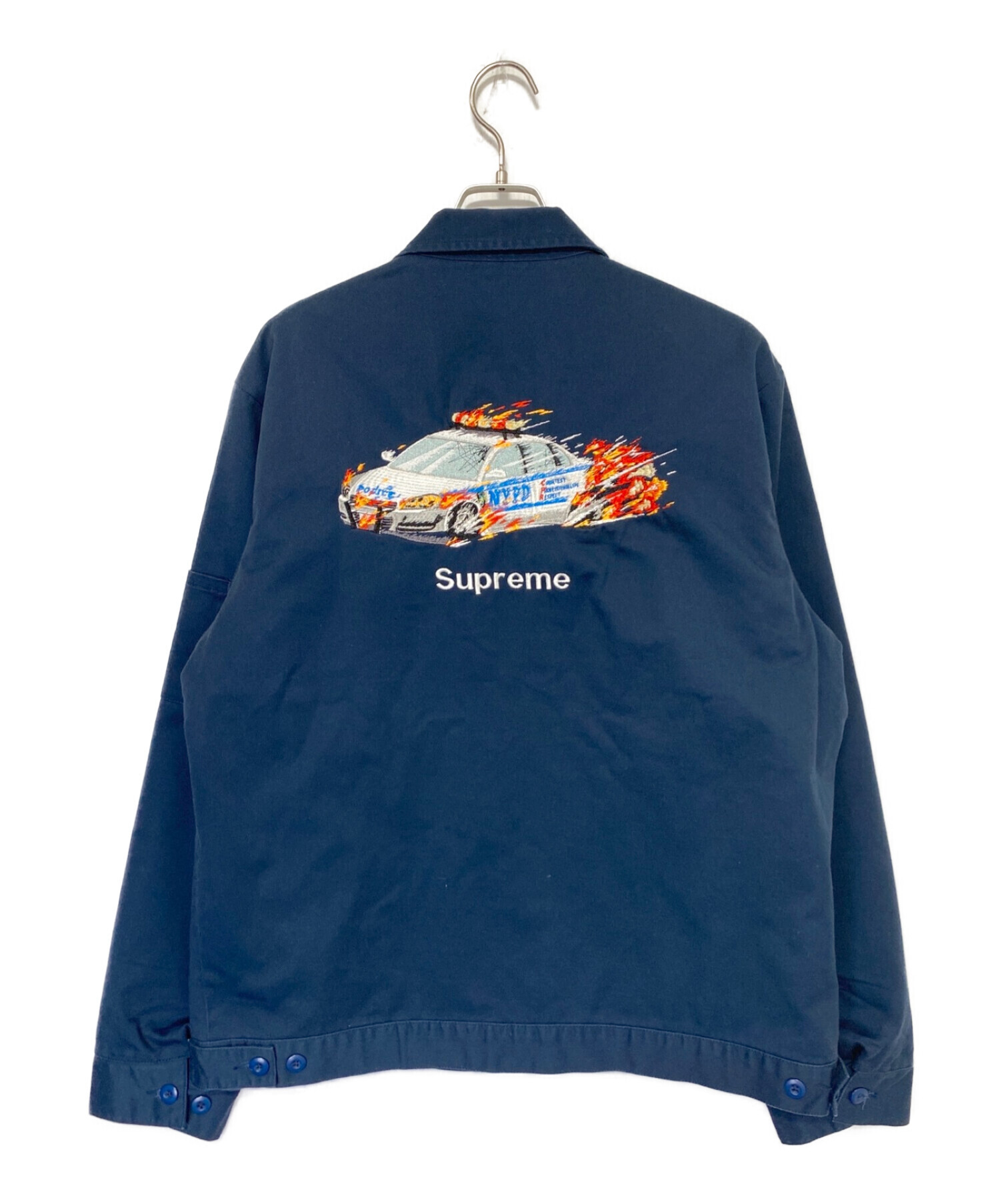 SUPREME (シュプリーム) Cop Car Embroidered Work Jacket ネイビー サイズ:L