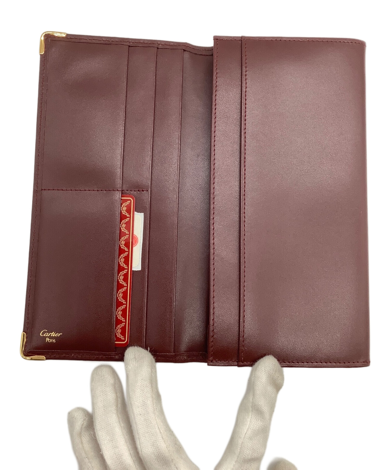 カルティエ☆長財布☆ボルドー☆未使用品　デッドストック品☆Cartier☆ Cartier（カルティエ） 長財布 MUST DE CARTIER マストライン ロング
