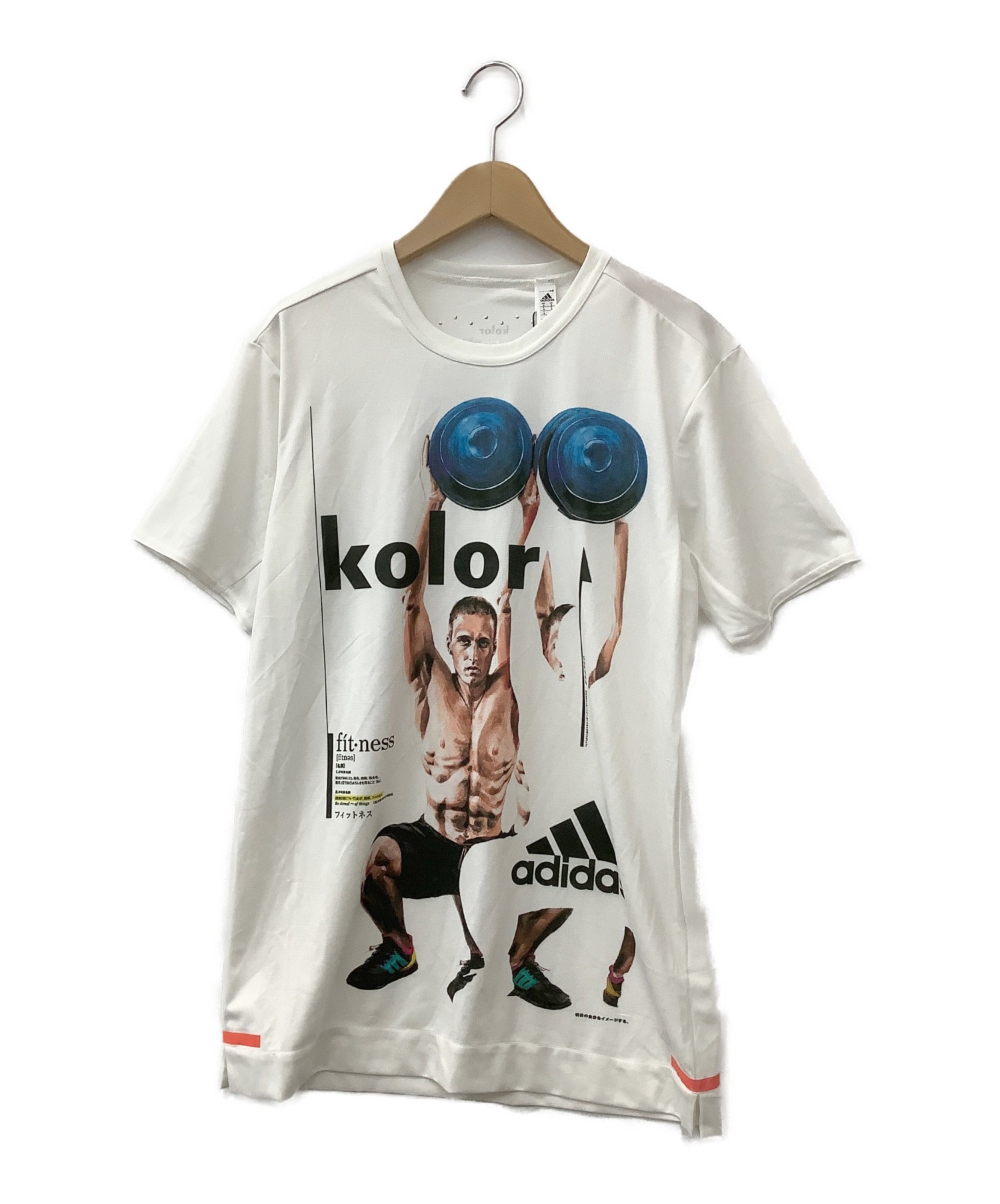 【激レア】 adidas アディダス 刺繍ロゴ デカロゴ バイカラー Tシャツ
