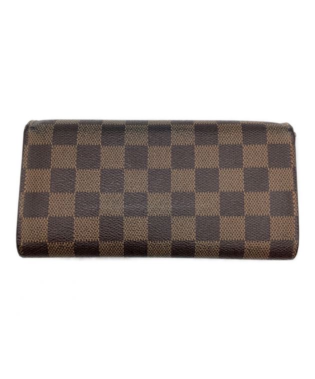 ルイヴィトン 長財布 折財布 ダミエ ダークブラウン 3つ折り #B359