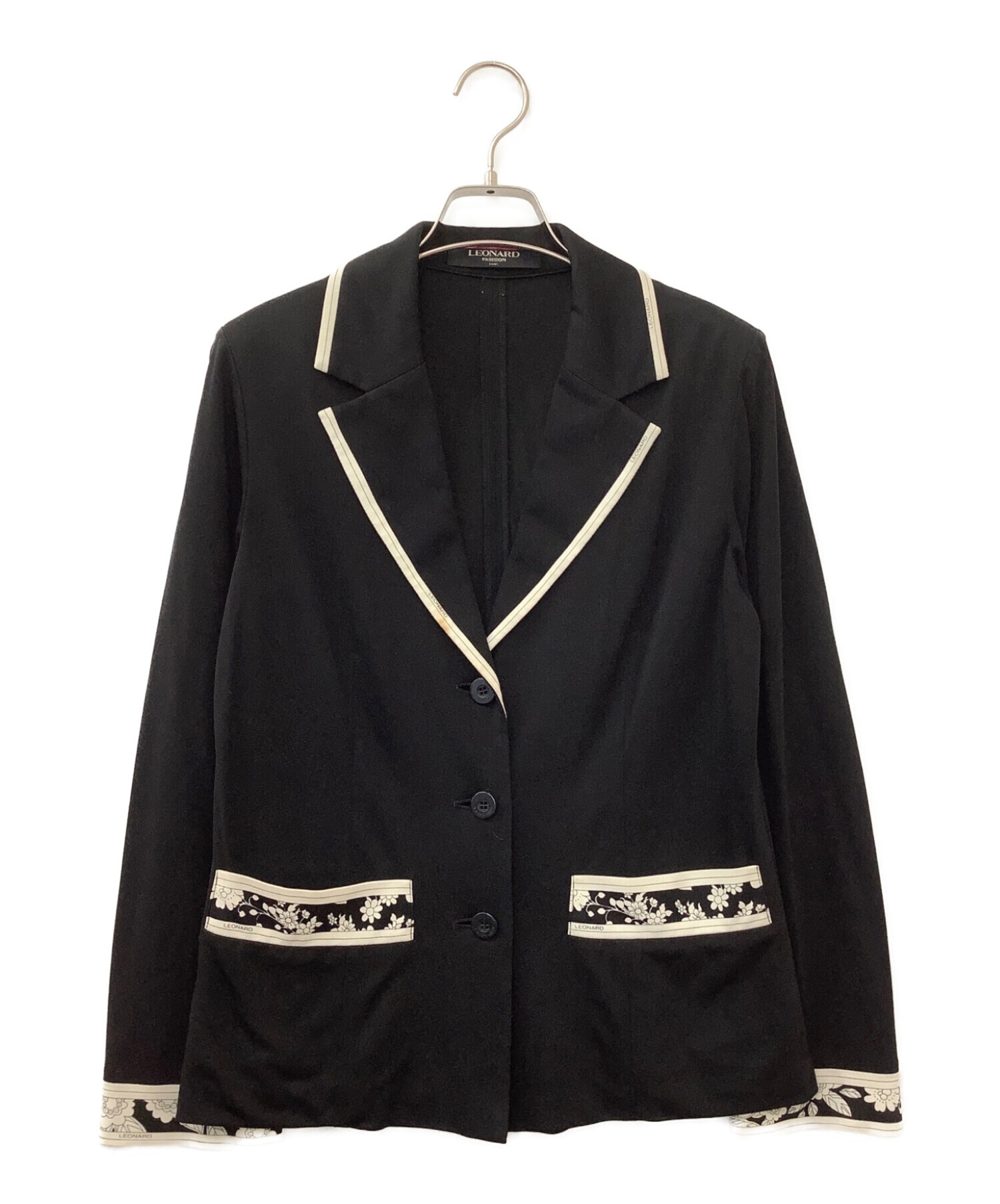 LEONARD (レオナール) テーラードジャケット ブラック サイズ:L