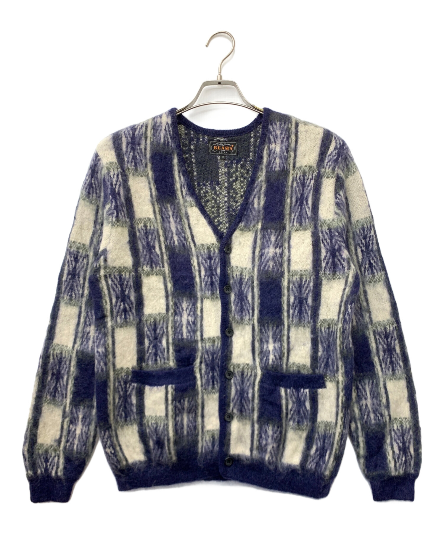 古着 “BEAMS” Mohair Jacquard Cardigan