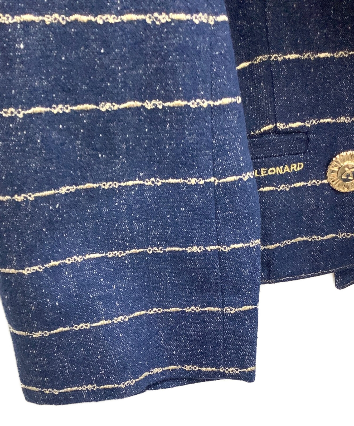 LEONARD FASHION (レオナールファッション) ジャケット ブルー サイズ:9AR