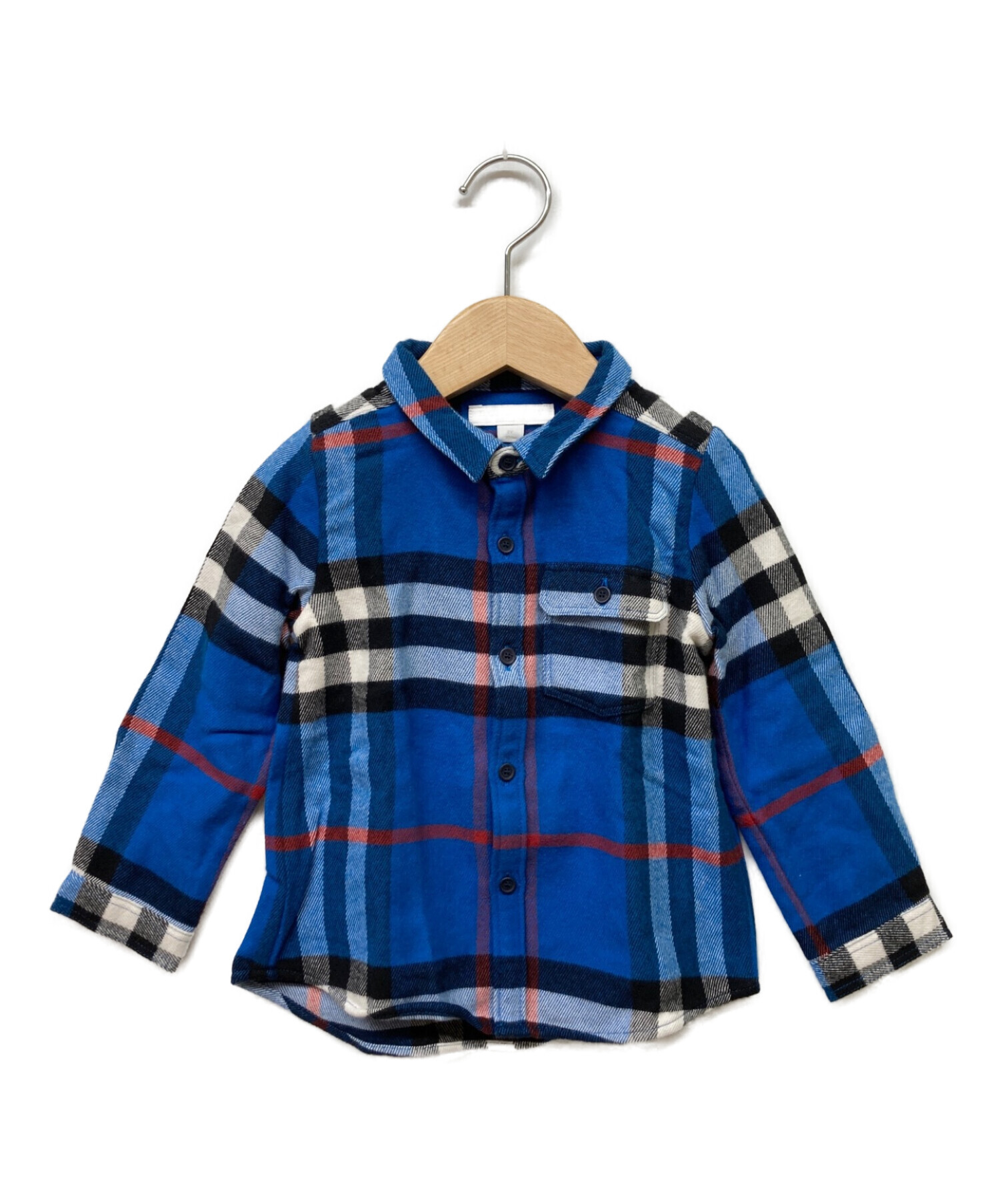 BURBERRY CHILDREN (バーバリー チルドレン) チェックシャツ ブルー サイズ:2Y(92) 未使用品