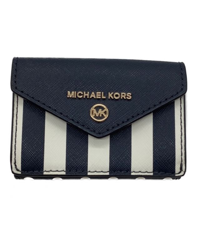 中古・古着通販】MICHAEL KORS (マイケルコース) 3つ折り財布 ネイビー 