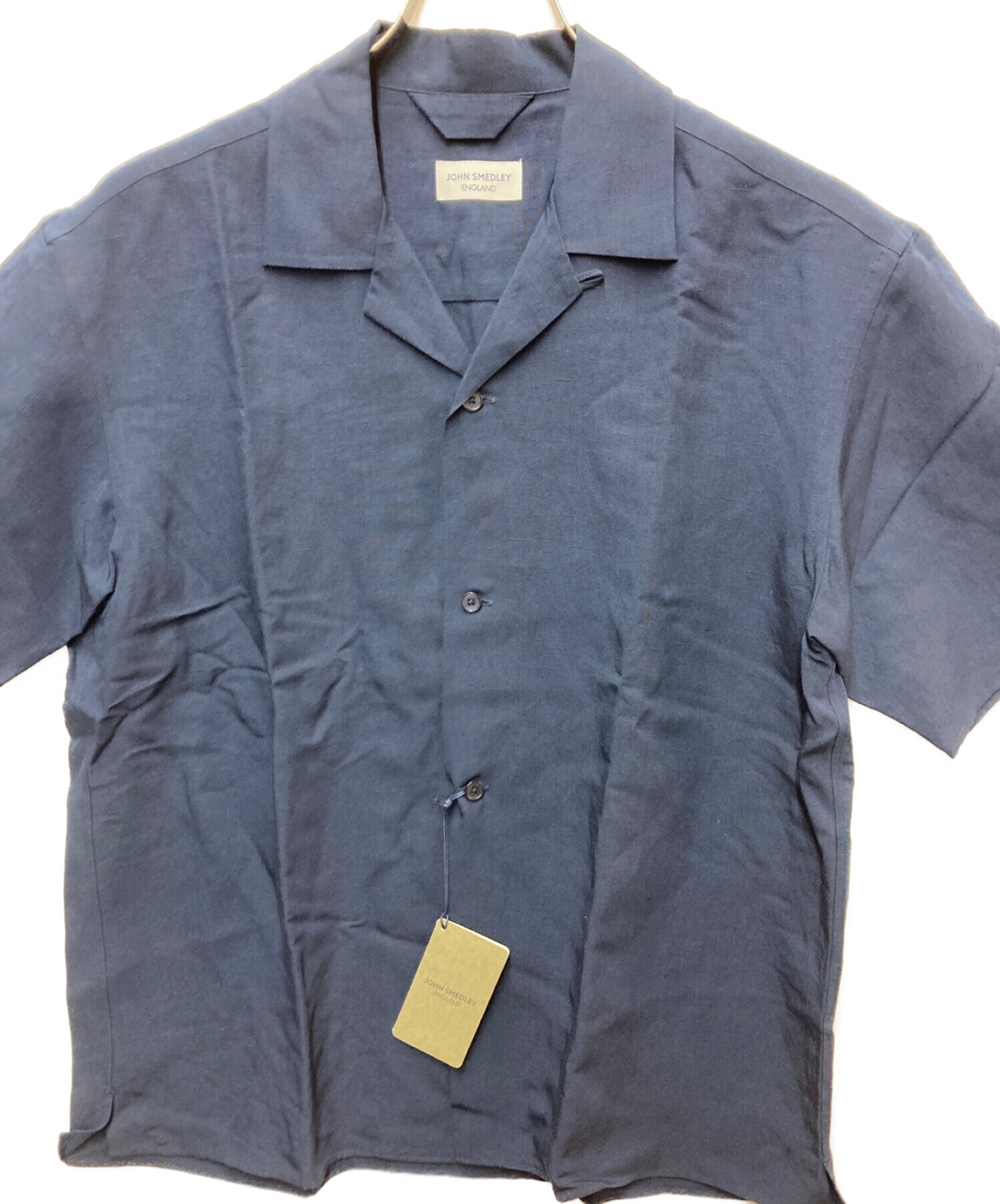 JOHN SMEDLEY (ジョンスメドレー) オープンカラーシャツ ネイビー サイズ:S 未使用品