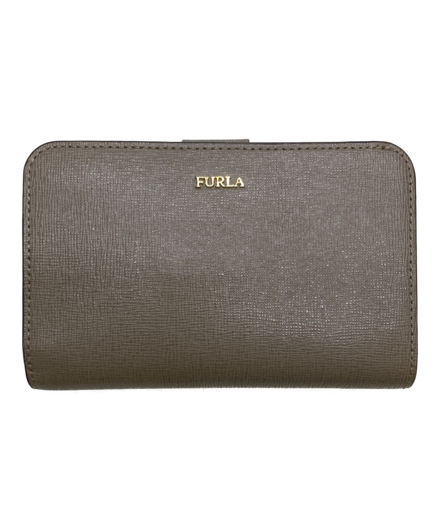 新品☆ FURLA(フルラ)グレー グレージュ レザー 折り財布