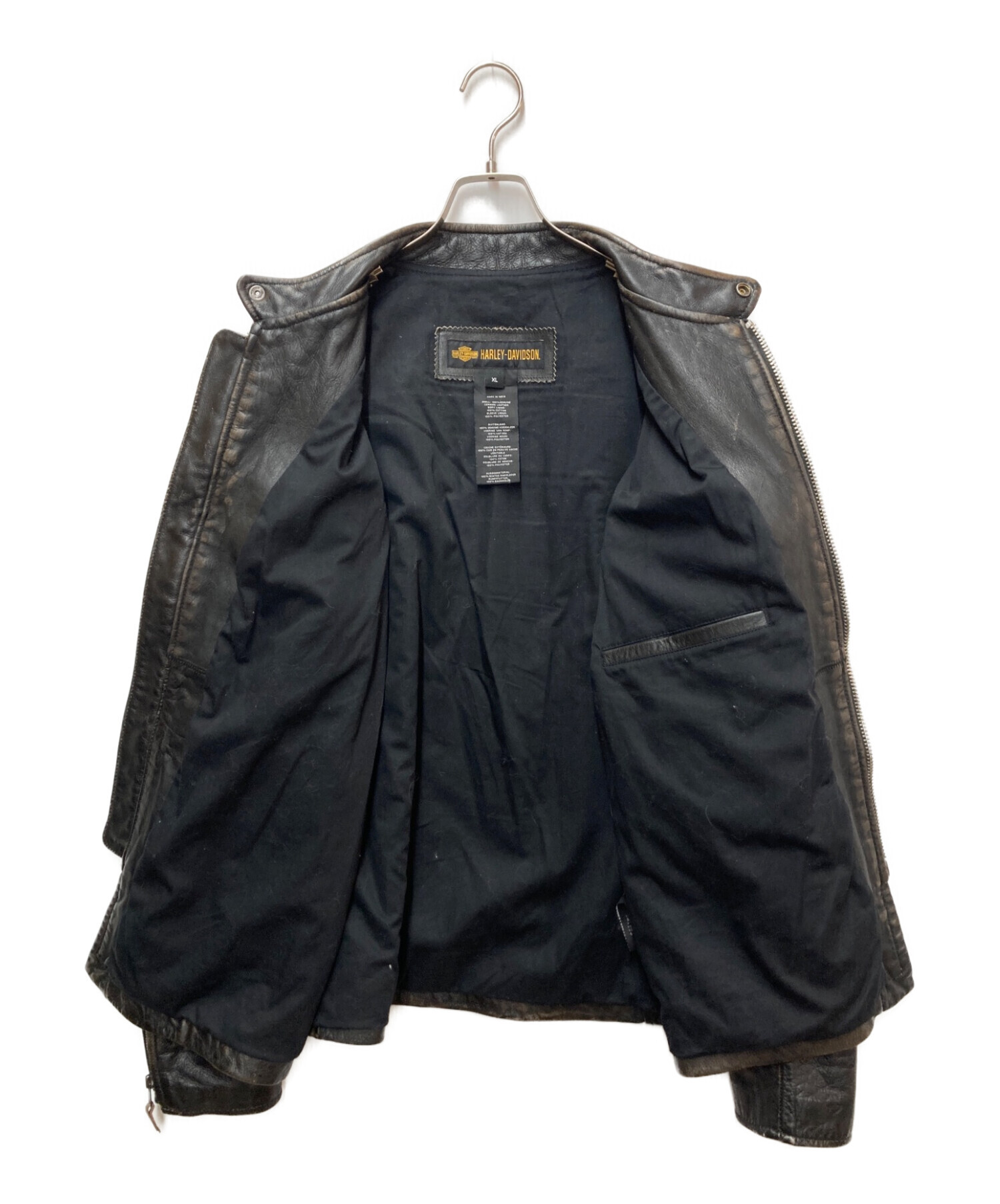 HARLEY-DAVIDSON (ハーレーダビッドソン) ライダースジャケット ブラック サイズ:XL