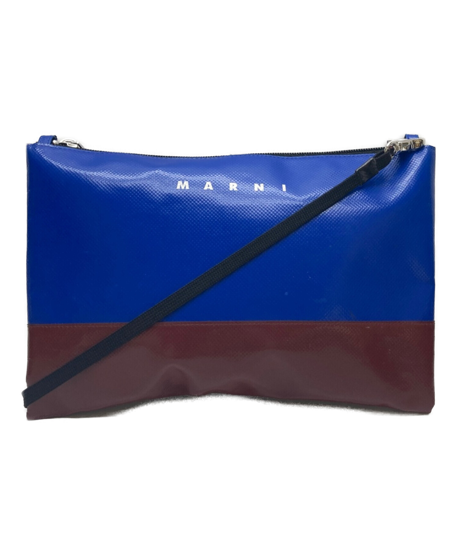 中古・古着通販】MARNI (マルニ) ショルダーバッグ ブルー×ブラウン  