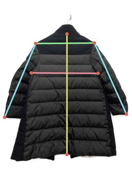 tricot COMME des GARCONS メルトン切替ダウンコート 黒