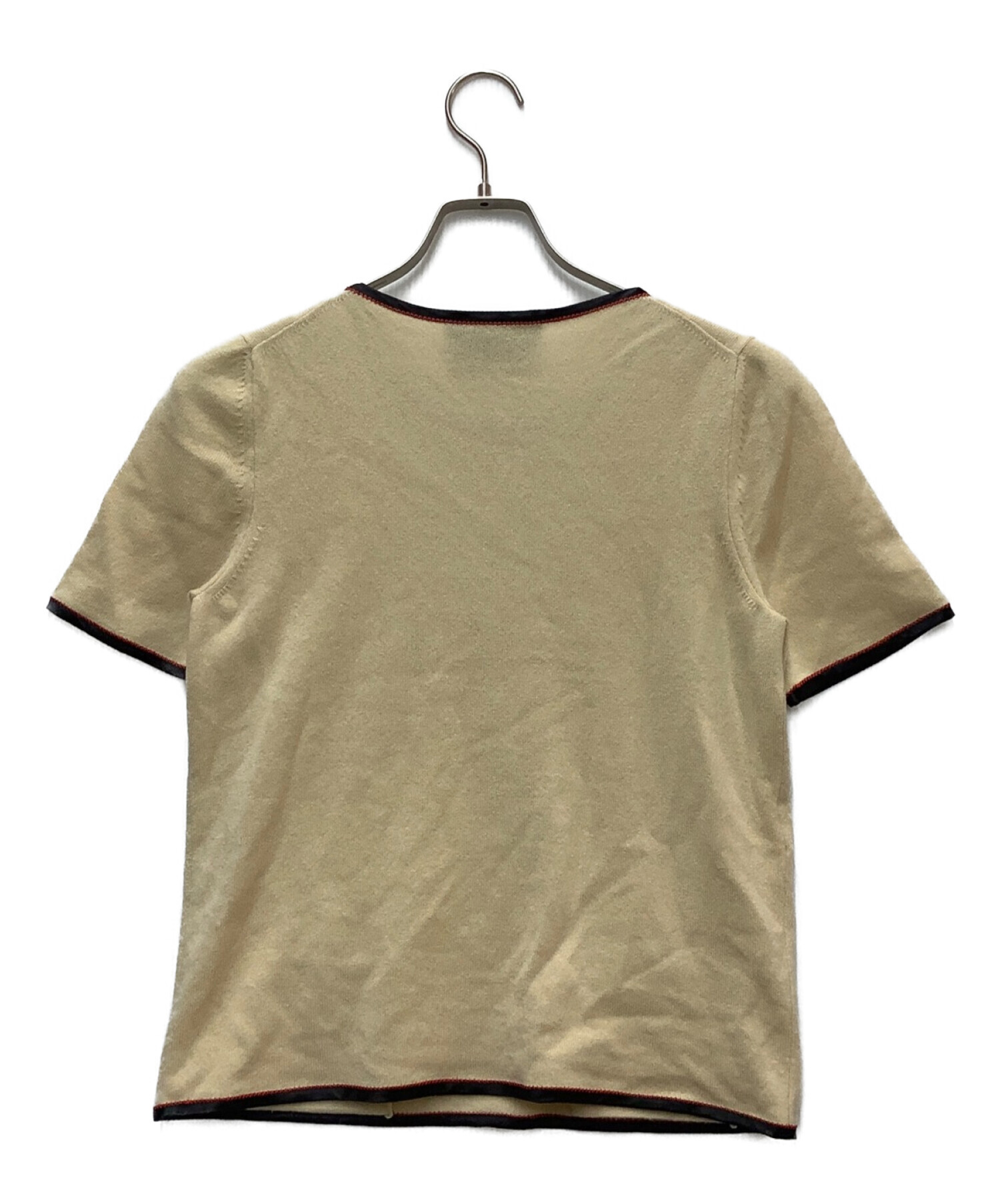 中古・古着通販】GUCCI (グッチ) 半袖ニット ベージュ サイズ:M 