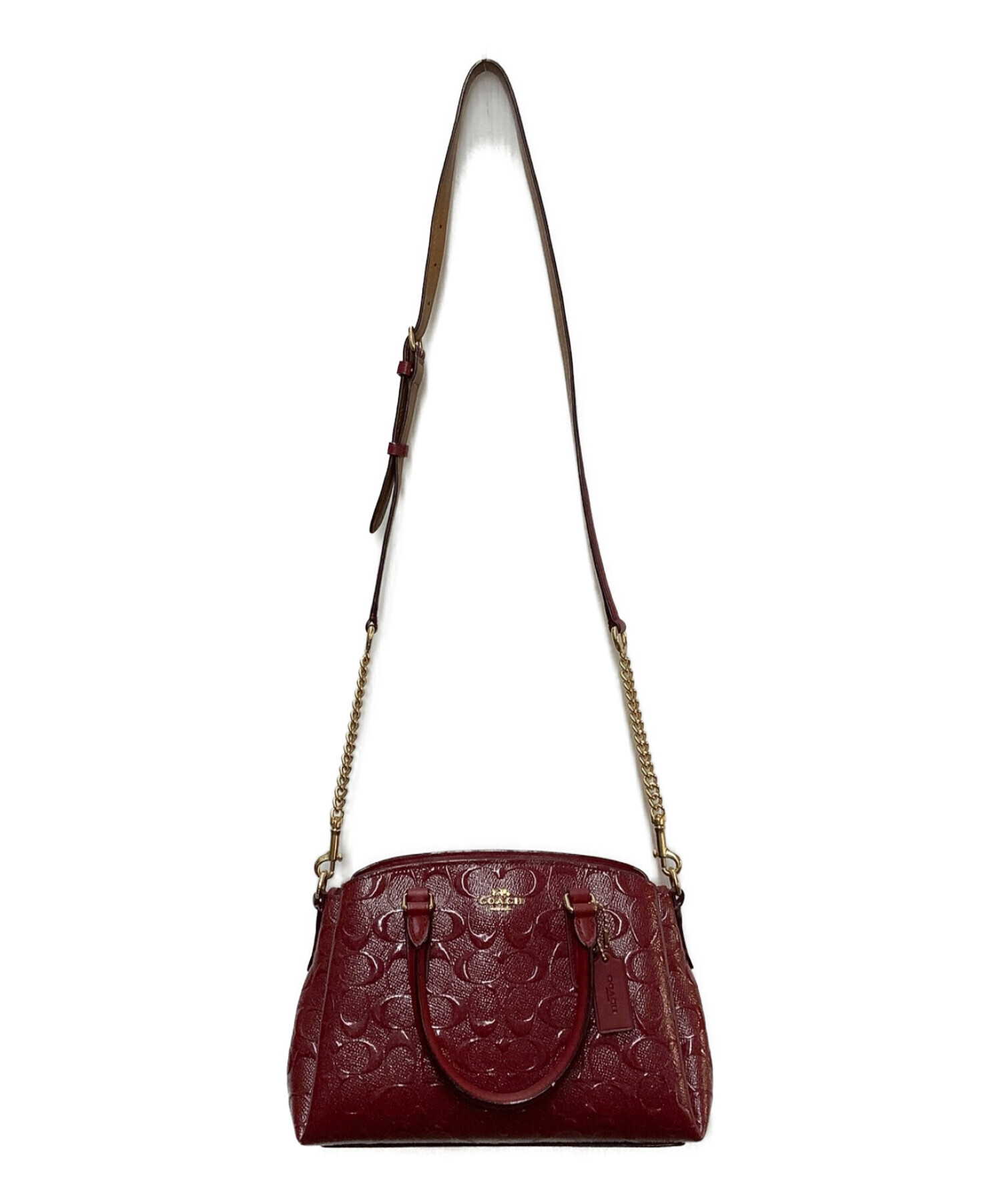 中古・古着通販】COACH (コーチ) 2WAYバッグ レッド｜ブランド・古着 