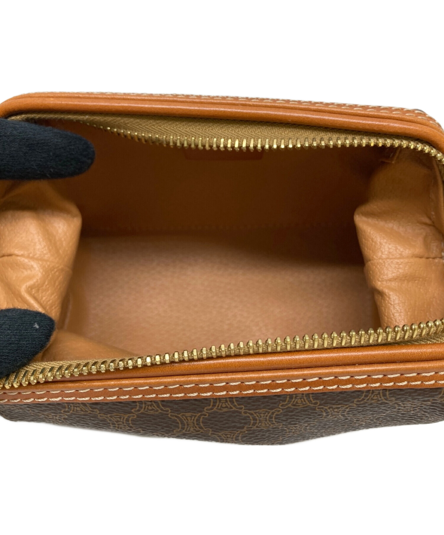 中古・古着通販】CELINE (セリーヌ) コスメポーチ ブラウン｜ブランド 