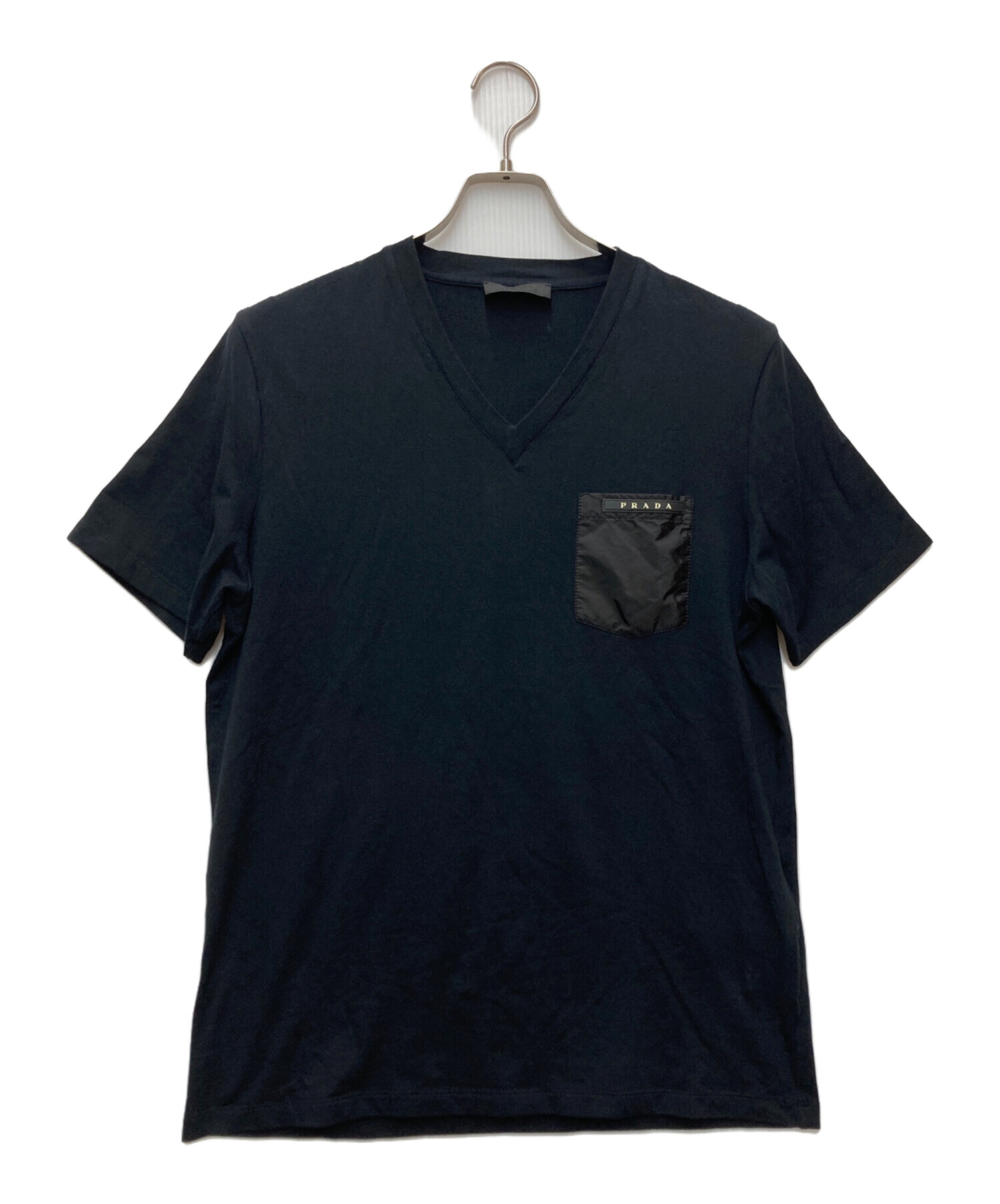 PRADA プラダ ブラック ロゴ お洒落 Tシャツ 半袖 トレーナー prada