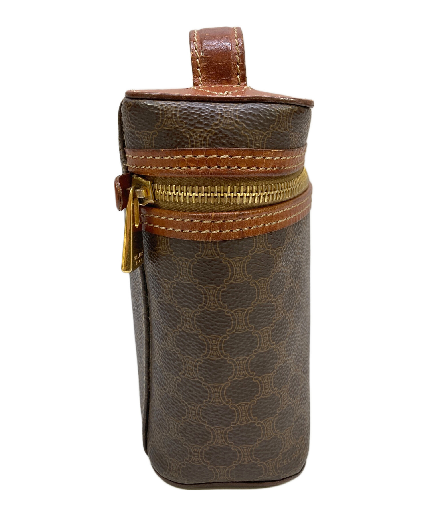 中古・古着通販】CELINE (セリーヌ) マカダムバニティポーチ ブラウン 