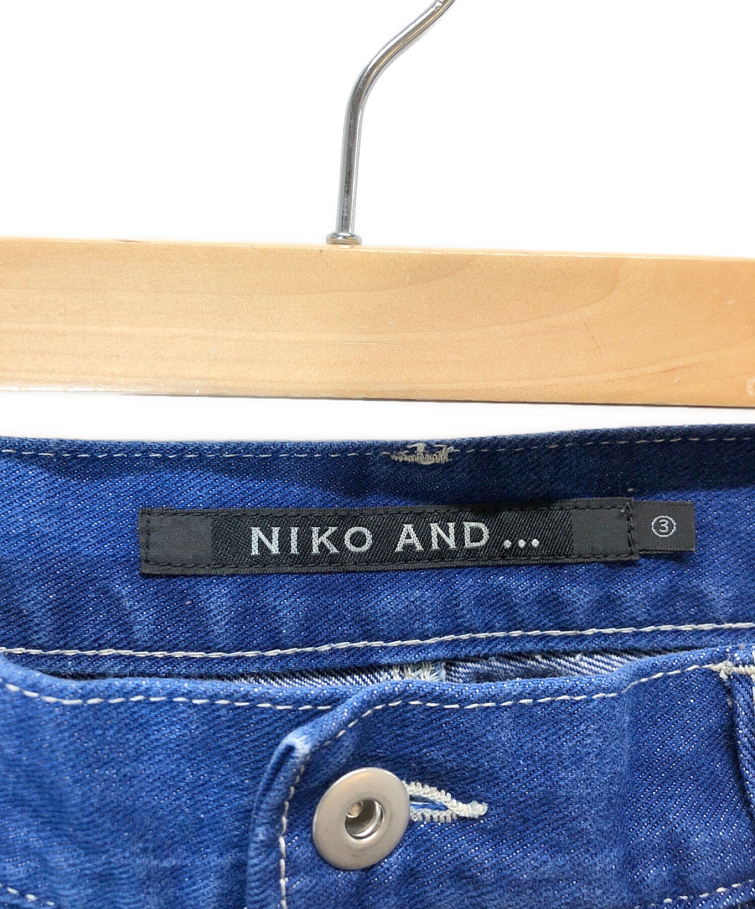 niko and (ニコアンド) ペインターデニムパンツ インディゴ サイズ:3
