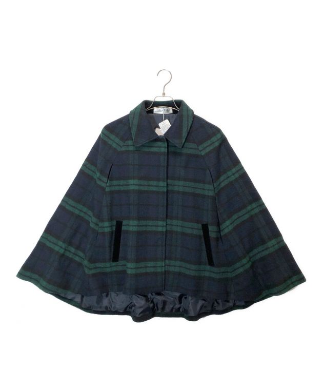 JENNE×Brigitte Bardot チェック柄ケープコートM