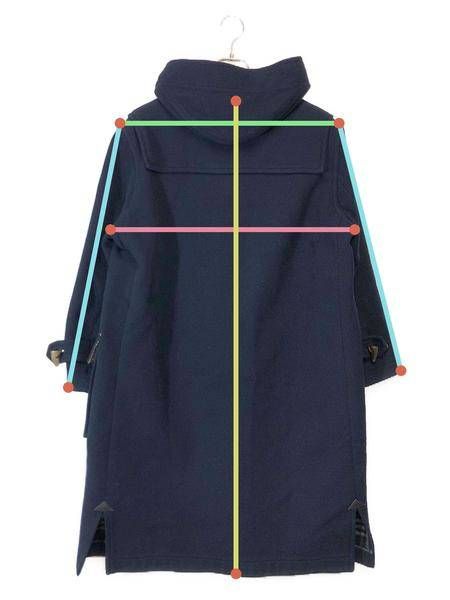 近年タグ＊バーバリー ダッフルコート メガチェック ネイビー 140cm