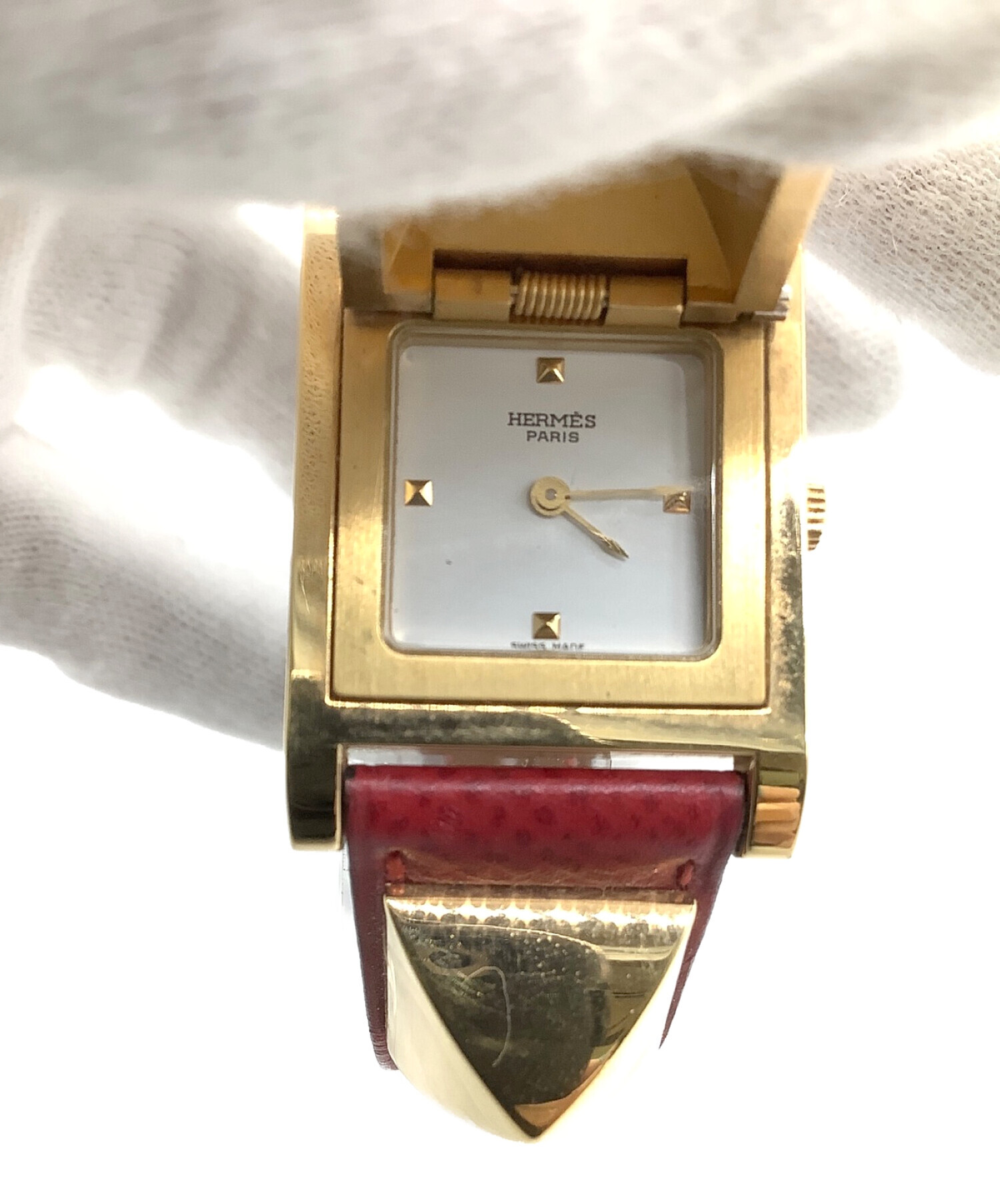 HERMESエルメス♬メドール♢極美品♥稼働良好♪レディース腕時計