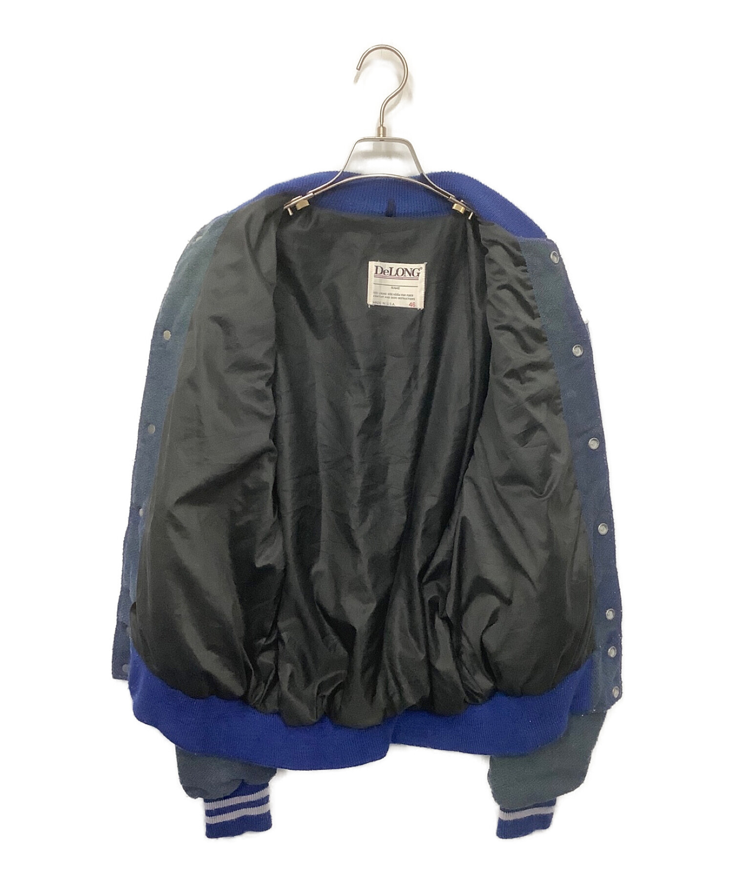 中古・古着通販】DELONG (デロング) ヴィンテージスタジャン ネイビー 