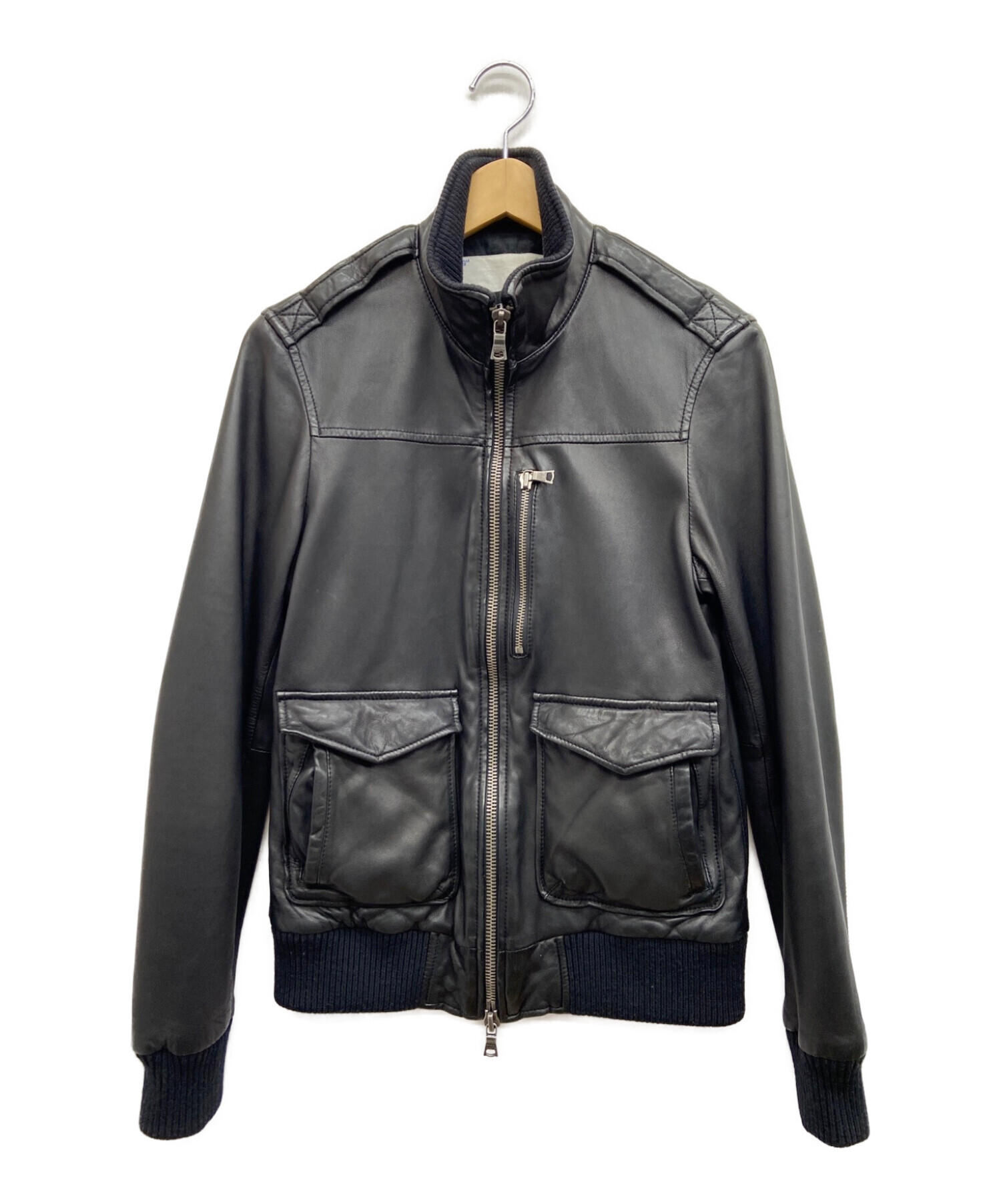 中古・古着通販】DENIME (ドゥニーム) レザージャケット ブラック 