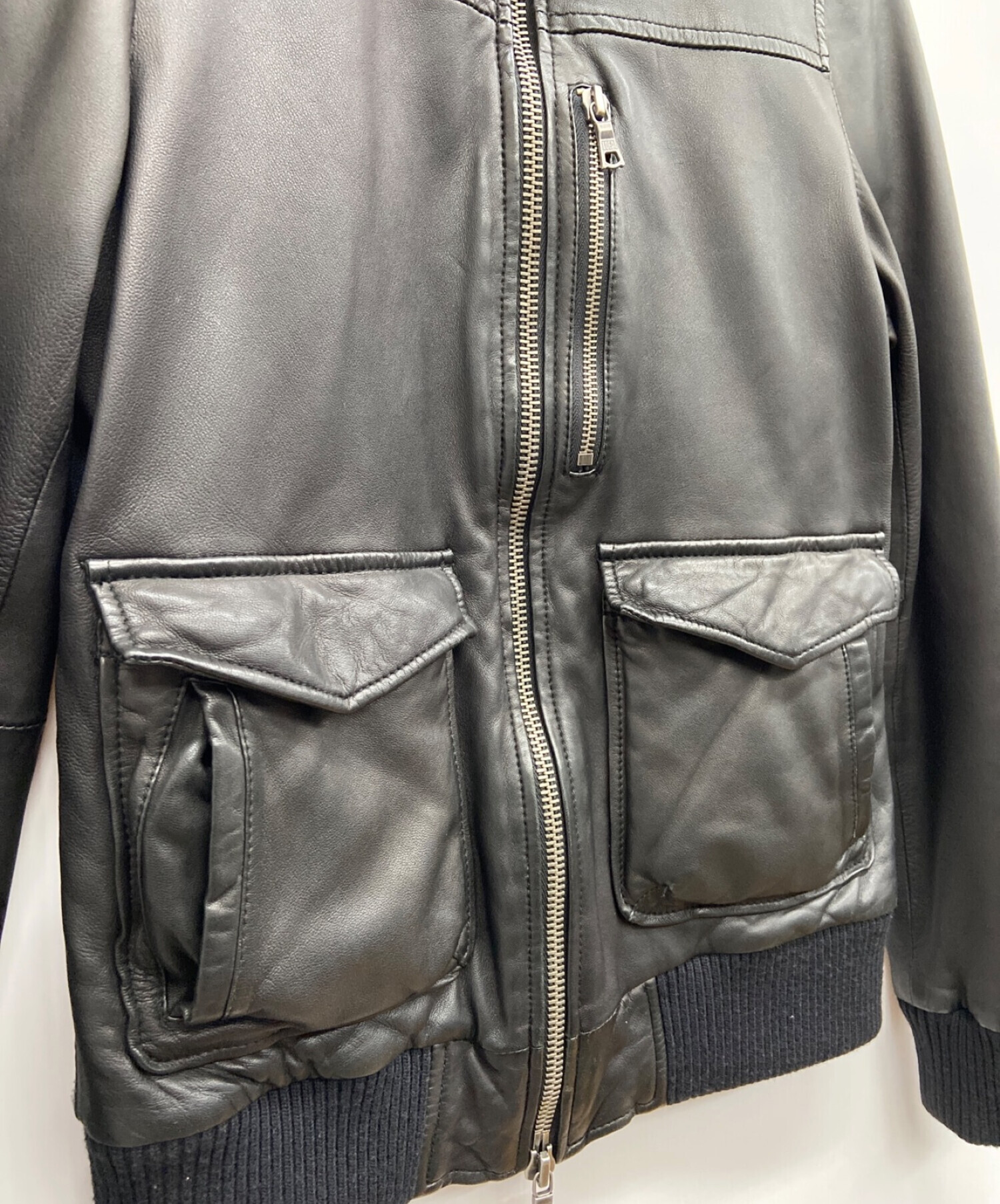 中古・古着通販】DENIME (ドゥニーム) レザージャケット ブラック 