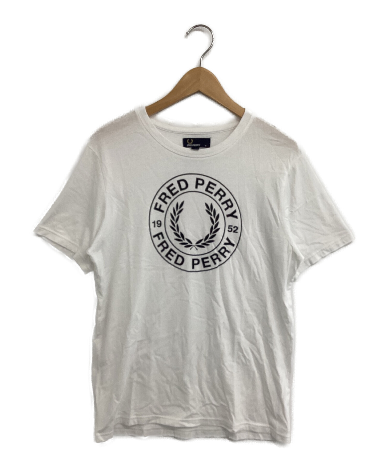 FRED PERRY (フレッドペリー) 半袖Tシャツ ホワイト サイズ:M