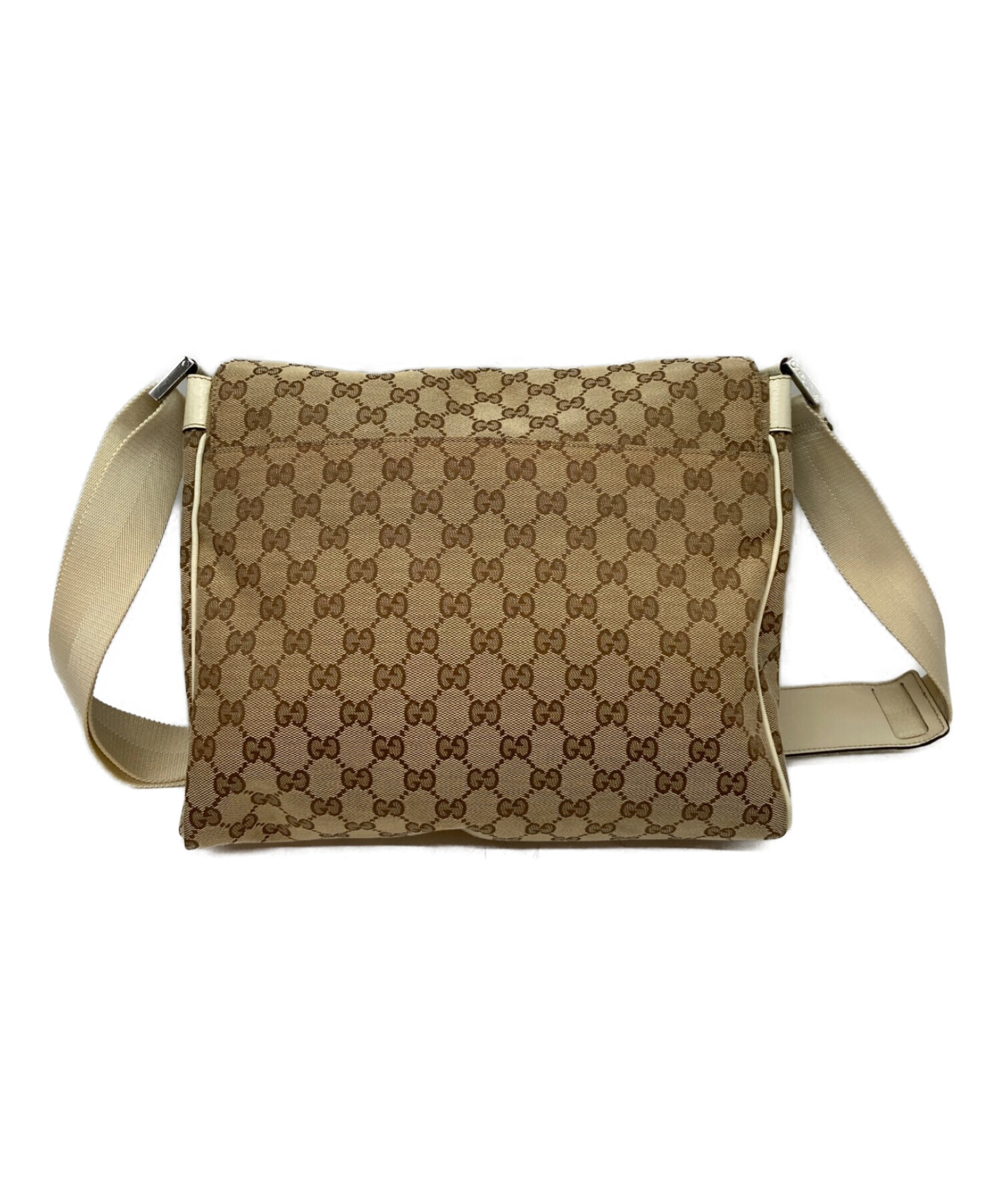 中古・古着通販】GUCCI (グッチ) メッセンジャーバッグ ベージュ 