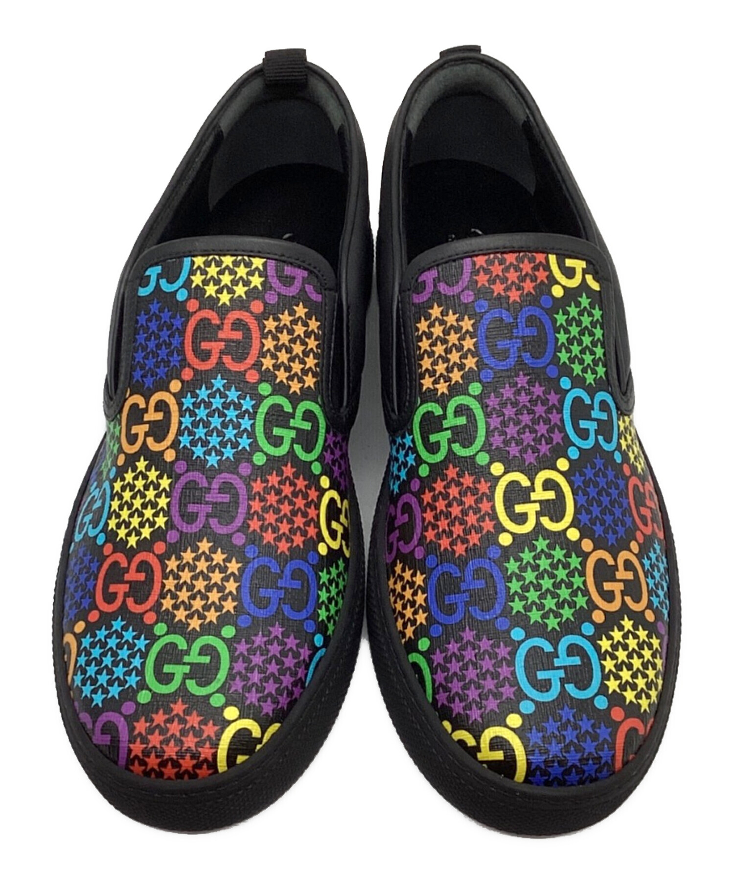 中古・古着通販】GUCCI (グッチ) スリッポン パープル×ブルー サイズ:9 