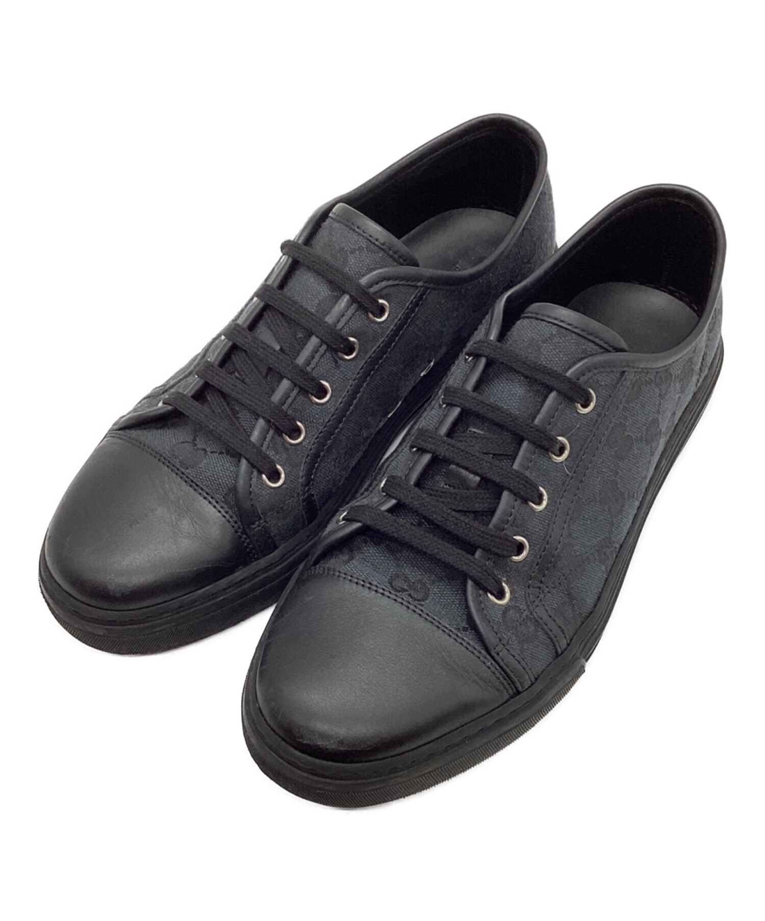 中古・古着通販】GUCCI (グッチ) スニーカー ブラック サイズ:71/2 
