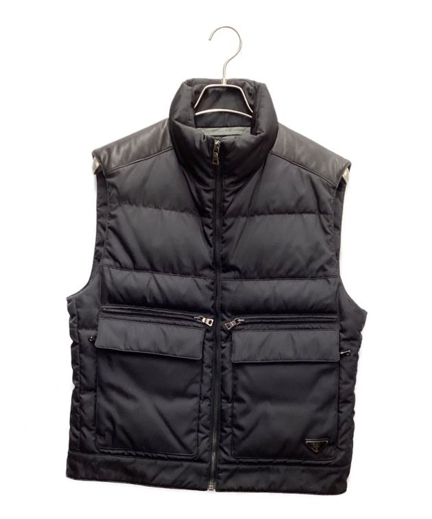 中古・古着通販】PRADA (プラダ) ダウンベスト ブラック サイズ:48 