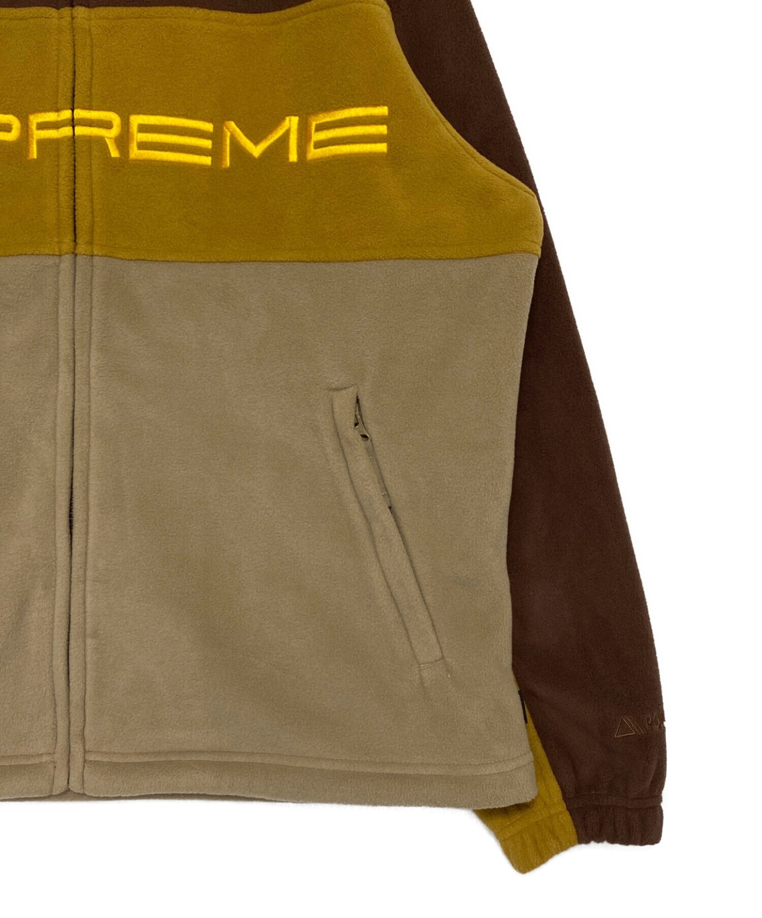 SUPREME (シュプリーム) Polartec Zip Jacket ブラウン×ベージュ サイズ:S 未使用品