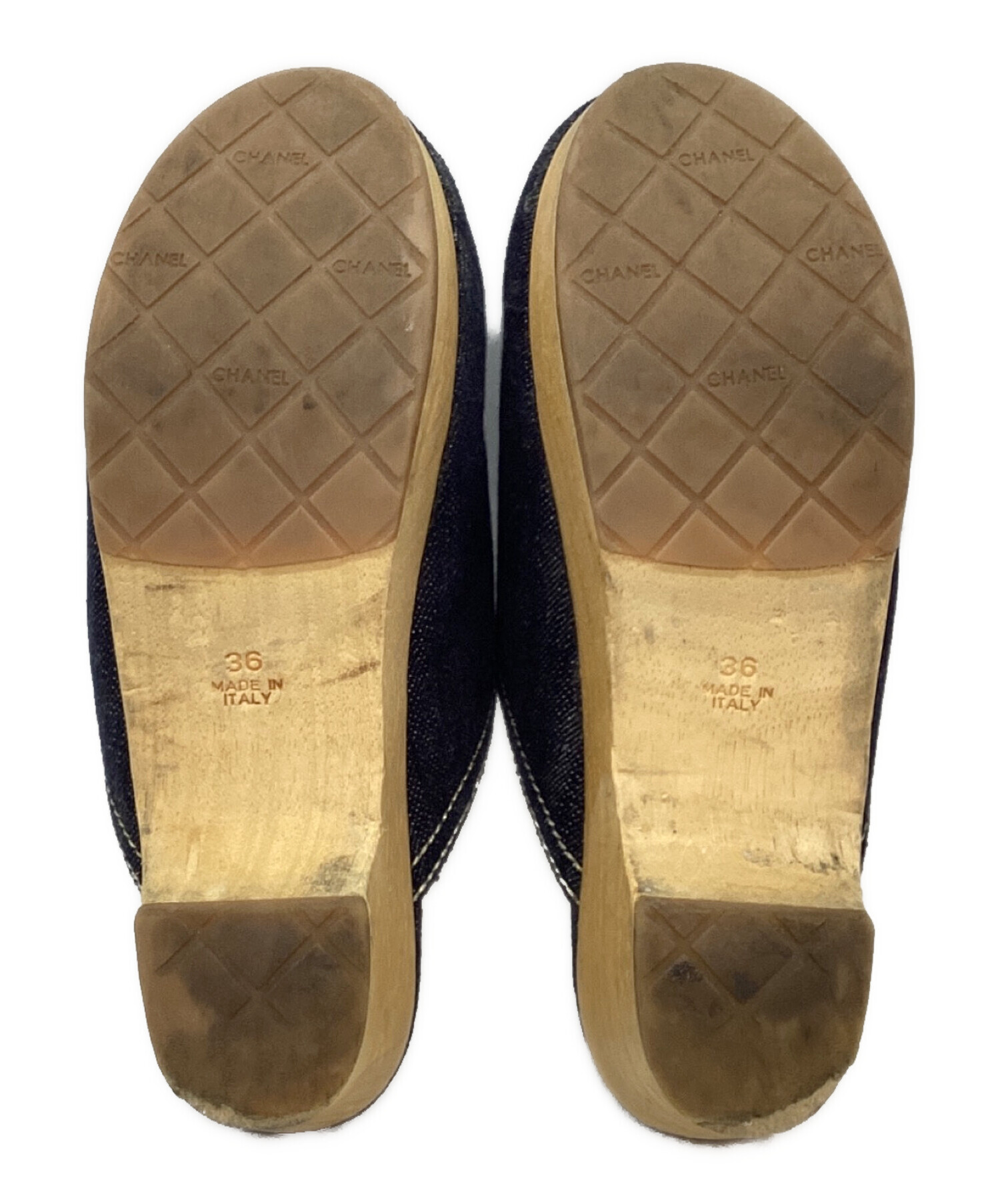 中古・古着通販】CHANEL (シャネル) デニムサボサンダル インディゴ 