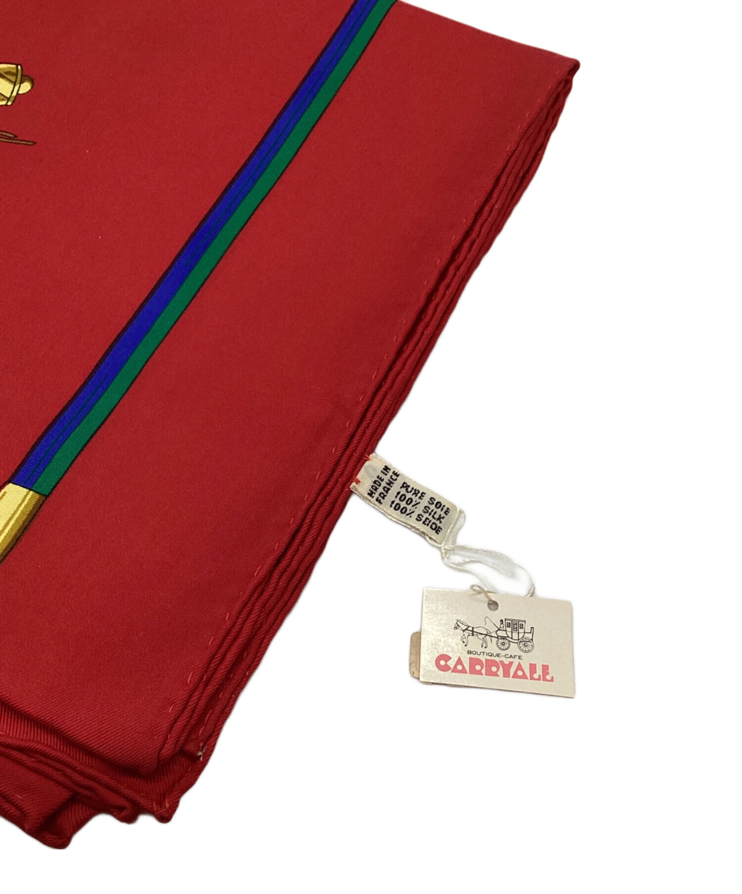 中古・古着通販】CELINE (セリーヌ) シルクスカーフ レッド 未使用品 