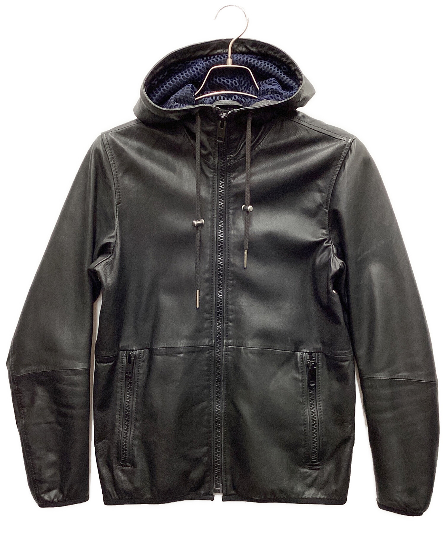中古・古着通販】DIESEL (ディーゼル) フーデッドレザージャケット  