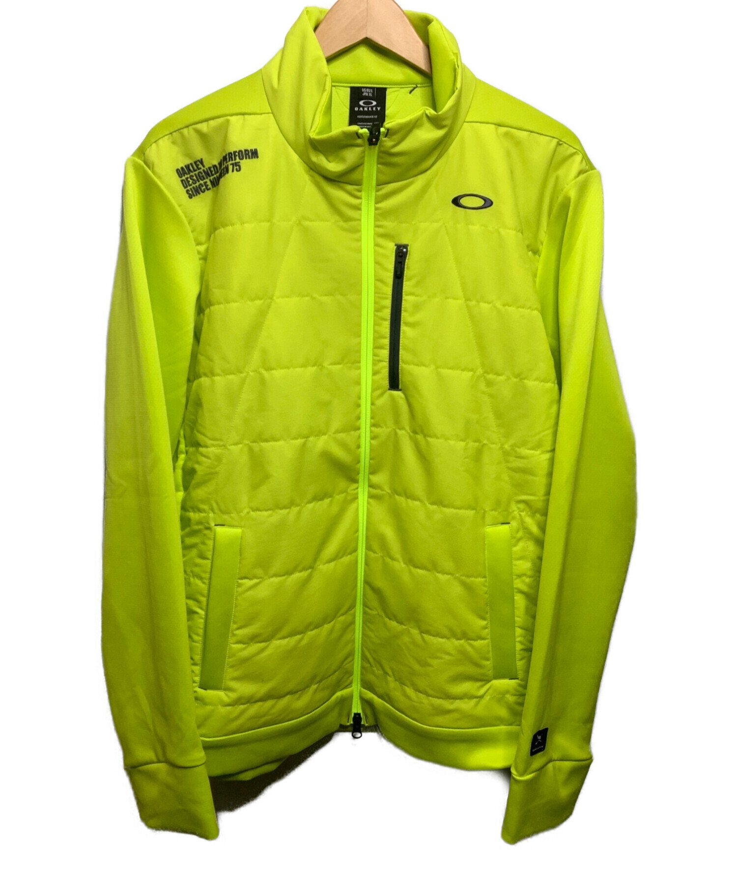 OAKLEY (オークリー) スカルハイブリッドパフフリースジャケット 黄緑 サイズ:XL