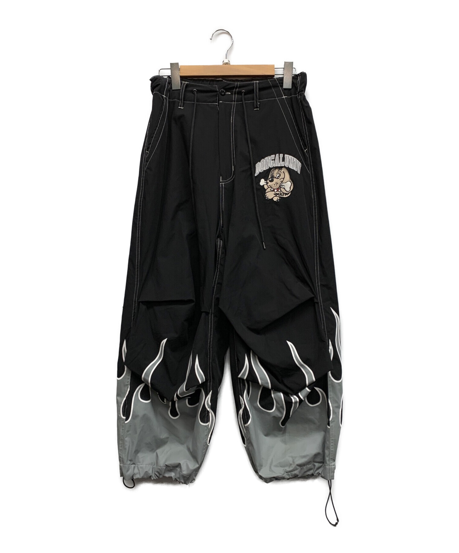 中古・古着通販】GALFY (ガルフィー) ナイロンパンツ ブラック サイズ 