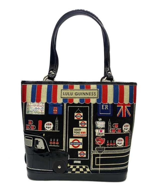 中古・古着通販】LULU GUINNESS (ルルギネス) トートバッグ ブラック  