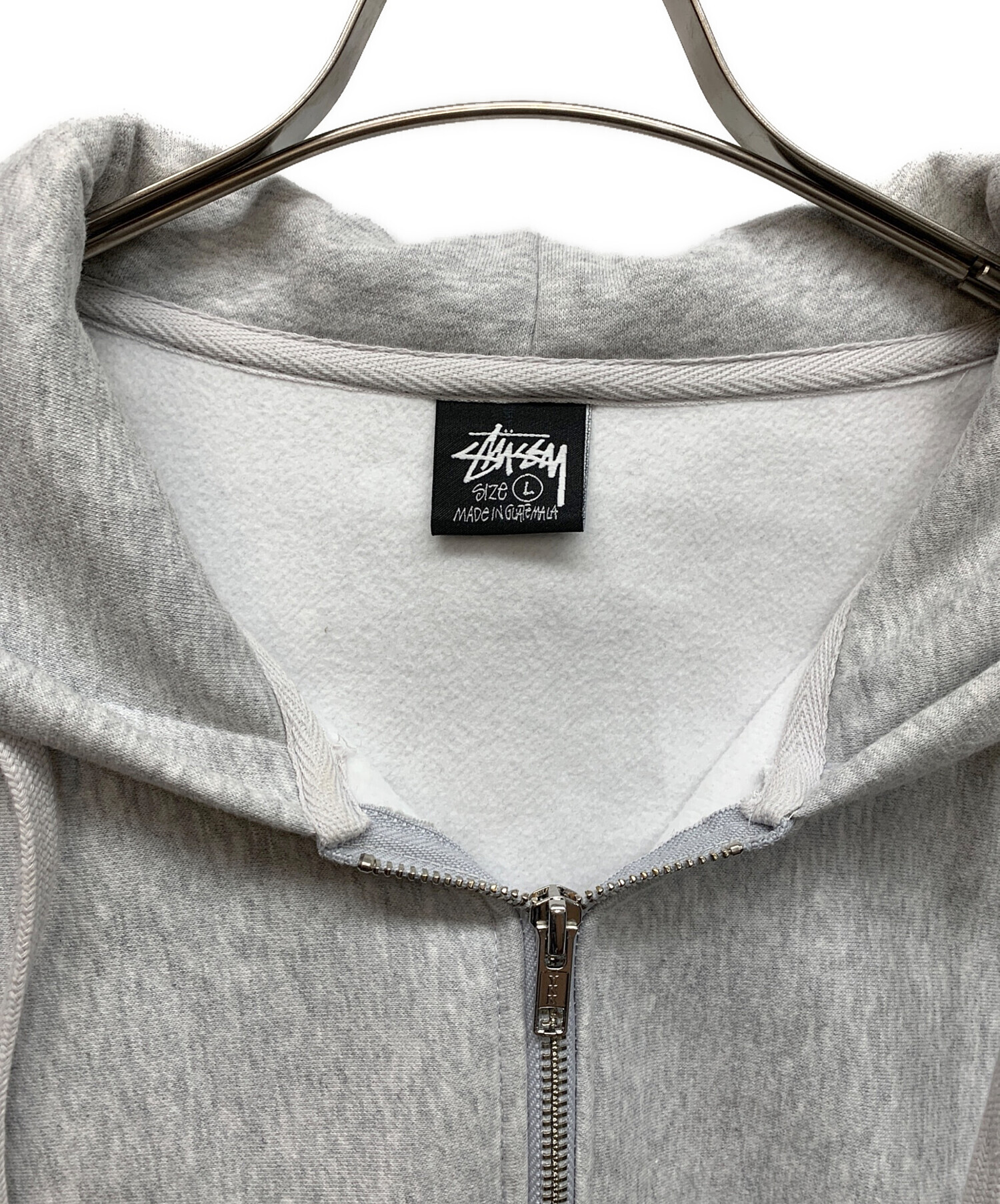 Stussy ジップアップパーカー グレーサイズL