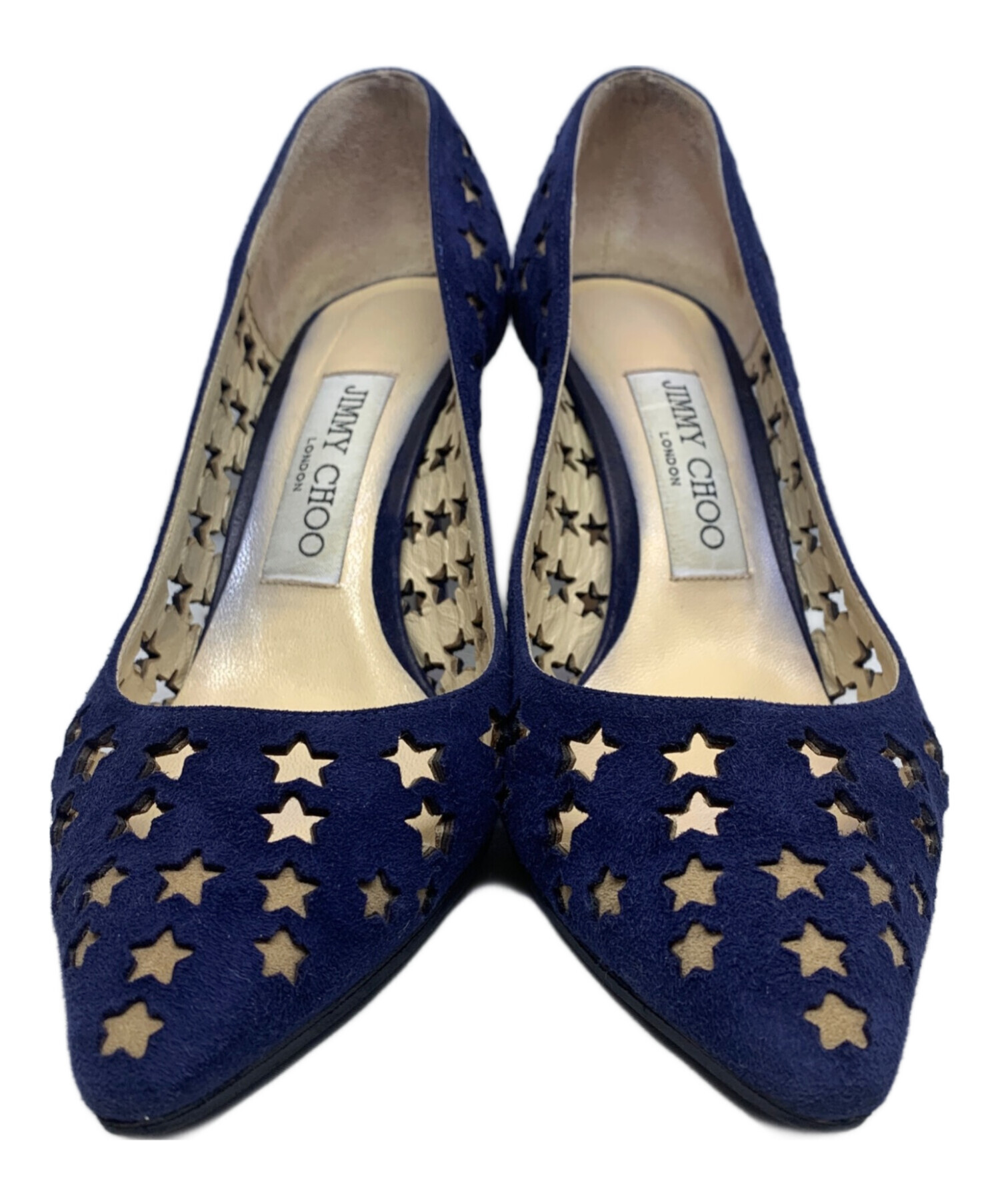 Jimmy Chooジミーチューパンプスネイビー35
