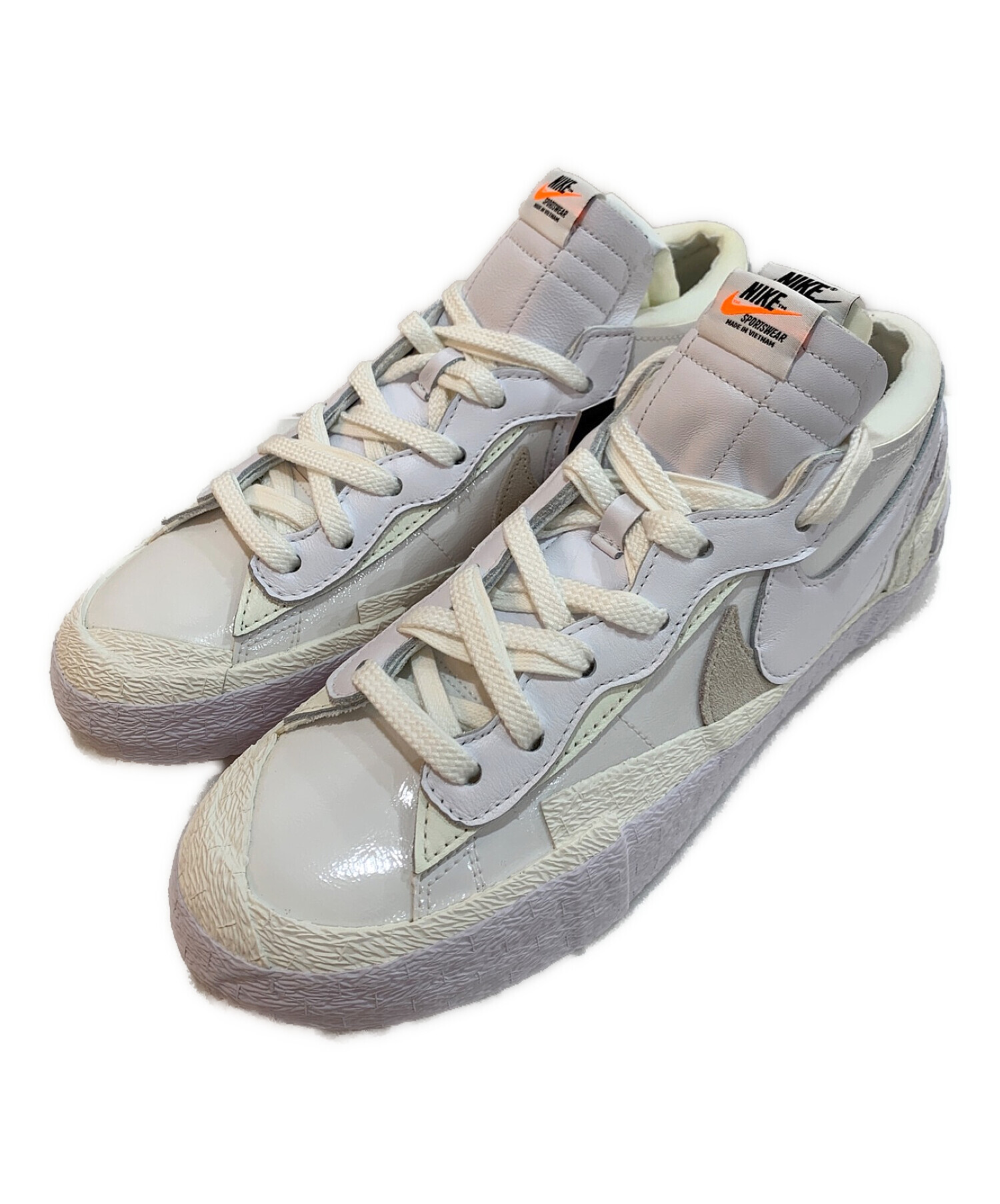 中古】【未使用】サカイ Sacai × NIKE BLAZER LOW スニーカー ブラック 